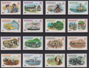 1980 Bahamas Shipping complete set of sixteen MNH Sc# 464 / 479 CV $26.25 Stk #3