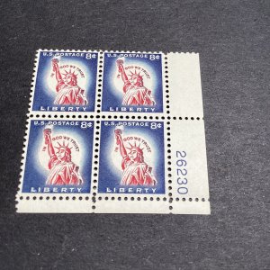 Scott#1042-Statue Of Liberty-Plate Block Of 4-MNH 1958-US Buyers Choice Of 1