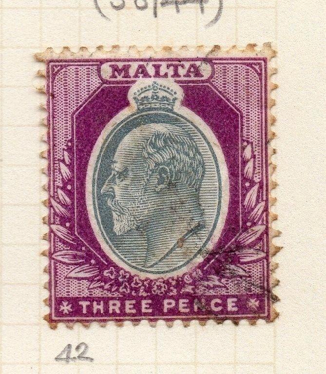 Malta 1903-04 Early Issue Fine Used 3d. 259516