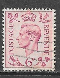 Great Britain 243: 6d King George VI, used, F-VF