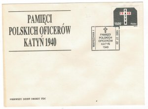 Poland 1990 FDC Stamps Scott 2975 Katyn Massacre Russians Second World War II