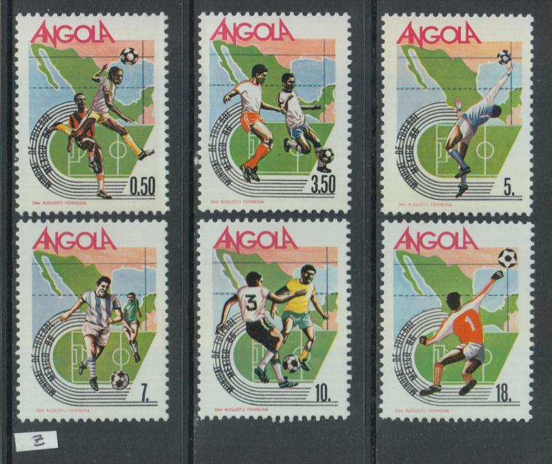 XG-Z675 ANGOLA IND - Football, 1986 Mexico '86 World Cup MNH Set