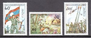 Laos - Scott #298-300 - MNH - perf toning, glazed gum - SCV $2.25