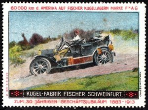 1913 Germany Poster Stamp 30th Anniversary FAG Ball Bearing Factory Schweinfurt