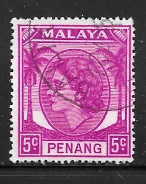 Malaya Penang 32: 5c Elizabeth II, used, F-VF