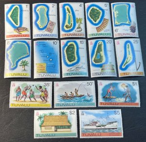 TUVALU # 23-37--MINT NEVER/HINGED---COMPLETE SET---1976