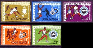 Cook Islands 1967 SC 175-178, C10-C11 MNH Set South Pacific Games Soccer