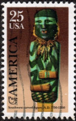United States 2426 - Used - 25c Southwest Carved Figure ca. 1150-1350 (1989)