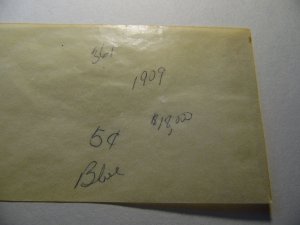 1909 ??? Washington 5¢ Blue Us # 333,335,361