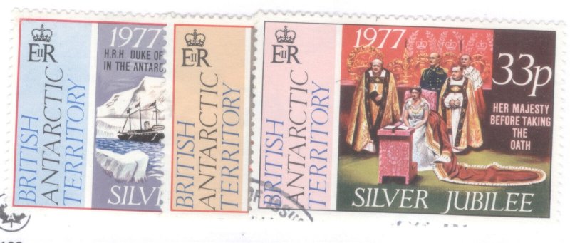 British Antarctic Territory #68 MH, 69-70 used Silver Jubilee