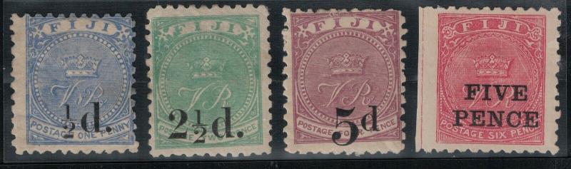 Fiji 49-52 Mint 1891-1892 SCV$ 245.00 Set