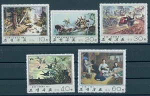 KOREA NORTH, 2 SETS PAINTINGS UNUSED