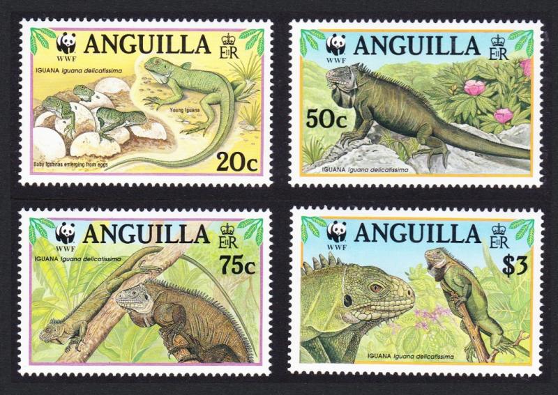 Anguilla WWF West Indian Iguana 4v SG#1004-1007 MI#988-991 SC#968 a-d CV£9.25