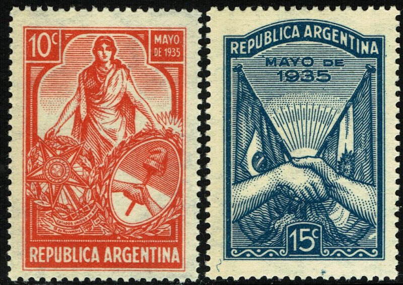 Argentina #416-17  MNH - Brazil's President Vargas (1973)
