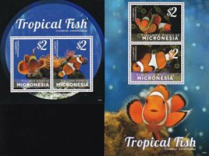 US 1096-97 Trust Territories Micronesia NH VF  Tropical Fish S/S