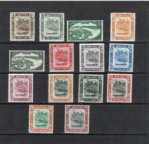 Brunei: 1948 Sultan Wadin Definitive New Colours and values, Mint VLH.