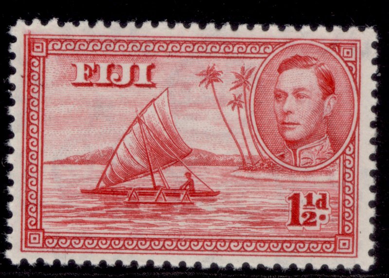 FIJI GVI SG252 VAR, 1½d carmine, NH MINT. Cat £40. MP27a RE-ENTRY