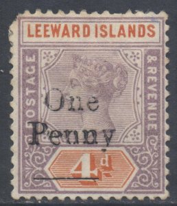 Leeward Is Scott 17 - SG17, 1902 Victoria 1d on 4d MH*