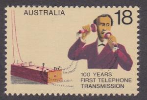 Australia # 629, 1st Telephone Call Centennial, NH, 1/2 Cat.