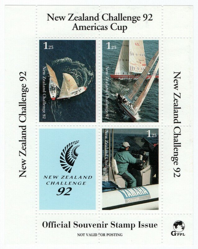 (I.B) New Zealand Cinderella : Americas Cup 1992 Mini-Sheet (sheet 2)