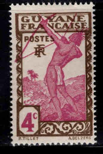 French Guiana Scott 112 MH* stamp expect similar centering