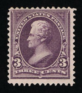 OUTSTANDING GENUINE SCOTT #268 F-VF MINT OG H 1895 PURPLE ANDREW JACKSON