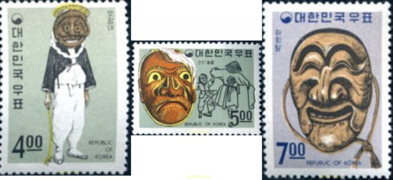 287911 MNH COREA DEL SUR 1967 FOLCLORE