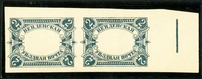 Wenden Stamps # L12 XF Proof Pair Center Omitted