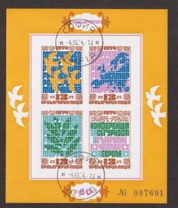 Bulgaria   #2206  cancelled  1974  sheet Imperforated  European peace conference
