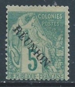 Reunion #20 Mint No Gum 5c Fr. Cols. Commerce Issue Ovptd. Reunion