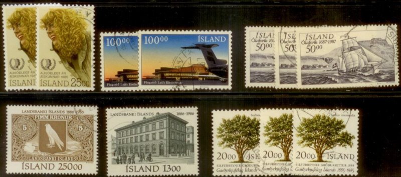 Iceland 1985-6  CEPT Issues Used Lot10  L282-3