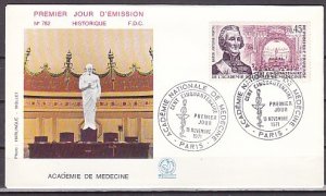 France, Scott cat. 1326. Founder, Academy of Medicine issue. First day cover. ^