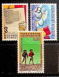 LIECHTENSTEIN Sc 1019-21 NH ISSUE OF 1994 - OLYMPICS