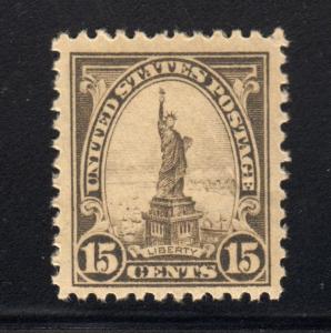 1922  Statue of Liberty  Sc 566  MNH  OG VF  CV $37.50