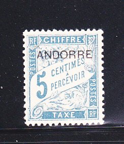 Andorra French J1 MH Postage Due Stamp (B)