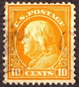 1912, US 10c, Franklin, Used, Sc 416