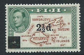 Fiji  GVI SG 267  MH surcharge overprint