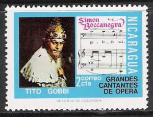 Nicaragua #963 Opera Singers MNH