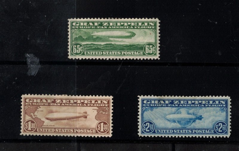 USA #C13 - #C15 Very Fine Mint Original Gum Hinged Set - #C14 #C15 Hinge Remnant