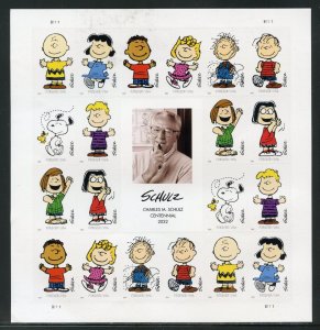 UNITED STATES CHARLES M. SCHULZ COMPLETE SHEET MINT NH