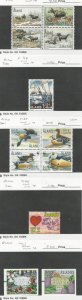 Aland, Postage Stamp, #165a-186 Mint NH, 2000-2003 Moose, Duck