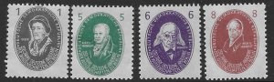 Germany- DDR 58-61 4 values  fvf  mint  ---hinged