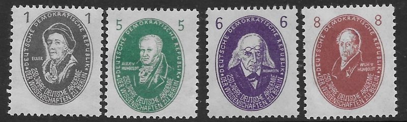 Germany- DDR 58-61 4 values  fvf  mint  ---hinged
