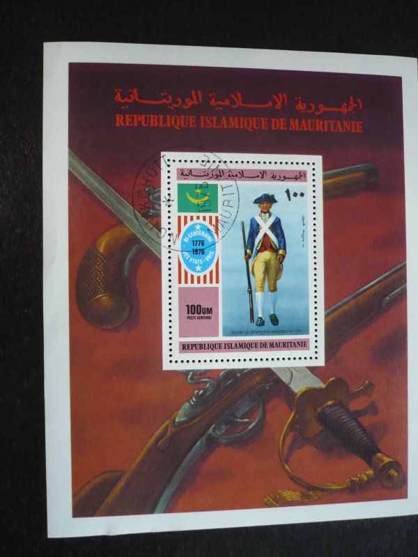 Stamps - Mauritania - Scott# C163 - CTO Souvenir Sheet
