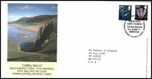 Great Britain Wales 44-45 Typed FDC