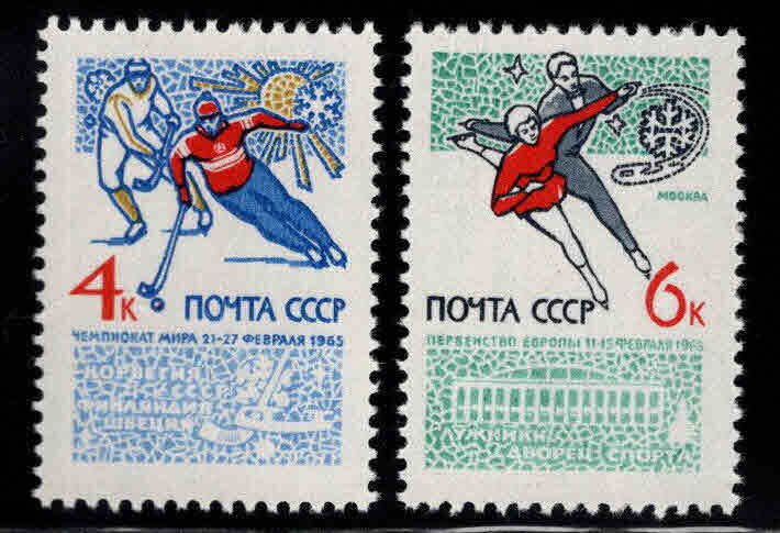 Russia Scott 2998-2999  MNH** Winter Sports stamp set