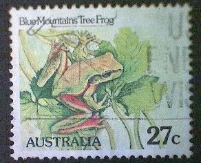 Australia, Scott #790, used(o), 1982,  Blue Mountain Tree Frog, 27¢