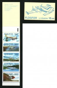 Faroe Islands.  Booklet MNH  Aeroplanes 1985