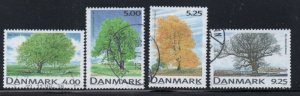 Denmark Sc 1144-1147 1999 Trees stamp set used