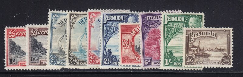 Bermuda Scott # 105 - 114  VF-mint OG previously hinged ! scv $ 80 ! see pic !